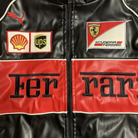 Giacca in Pelle Racing Nera Corsa - ApexRacing 3