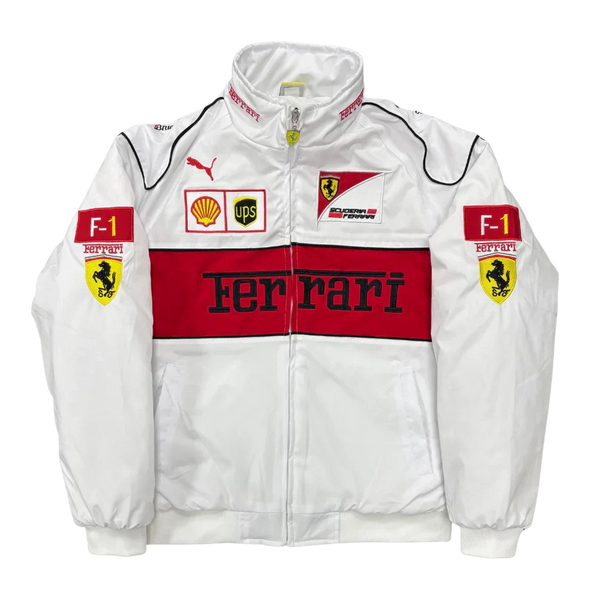 Giacca Racing Bianca Grid - ApexRacing