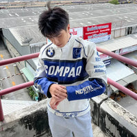 Giacca in Pelle Racing Bianca Circuit - ApexRacing 2