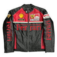 Giacca in Pelle Racing Nera Trofeo - ApexRacing 1