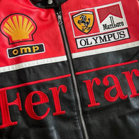 Giacca in Pelle Racing Nera Trofeo - ApexRacing 3