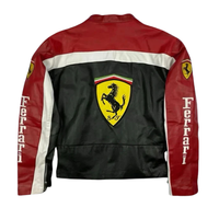 Giacca in Pelle Racing Nera Vintage - ApexRacing 2