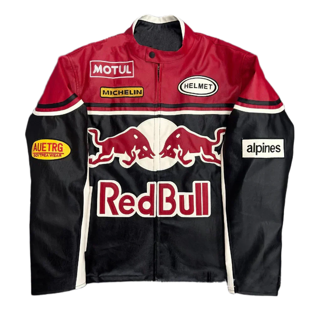 Giacca in Pelle Racing Nera Energy - ApexRacing