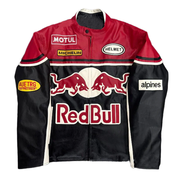 Giacca in Pelle Racing Nera Energy - ApexRacing